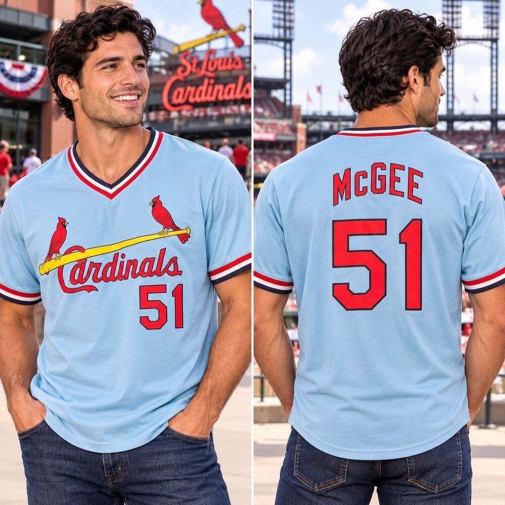 Vintage MLB St. Louis Cardinals Jersey Willie McGee #51 Jersey Men's XL  Promo